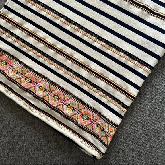 J. Crew Striped Embroidered Top Small - Picture 6 of 9